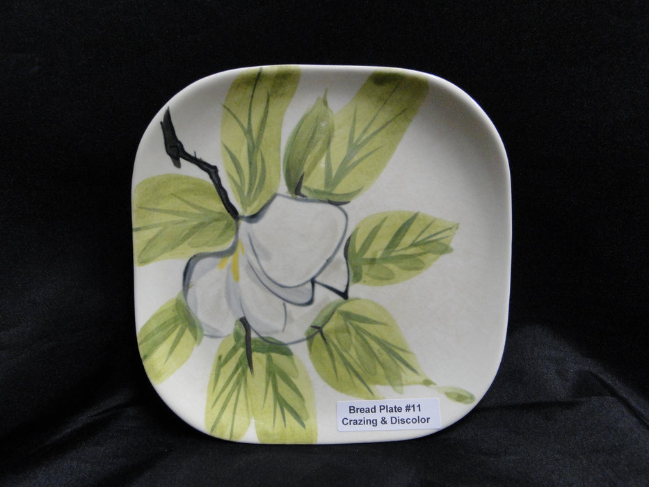 Red Wing Magnolia Chartreuse, MCM: Bread Plate (s), 6 1/8", Crazing, Discolor