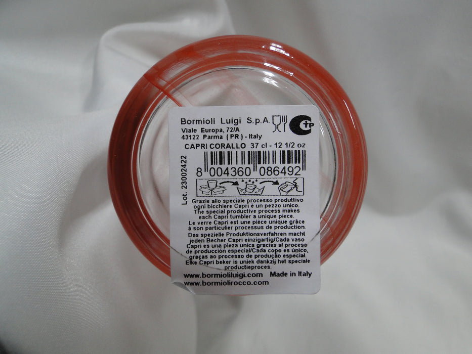 Steelite Bormioli Rocco Capri Corallo, Italy: NEW Coral Water Glass / Tumbler 4"