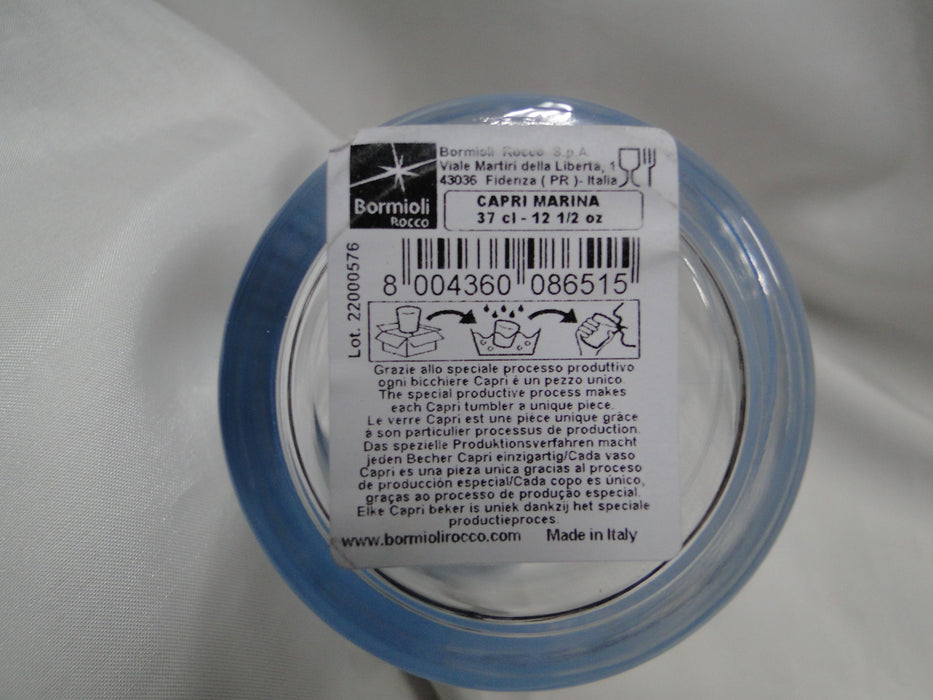 Steelite Bormioli Rocco Capri Marina, Italy: NEW Blue Water Glass / Tumbler, 4"