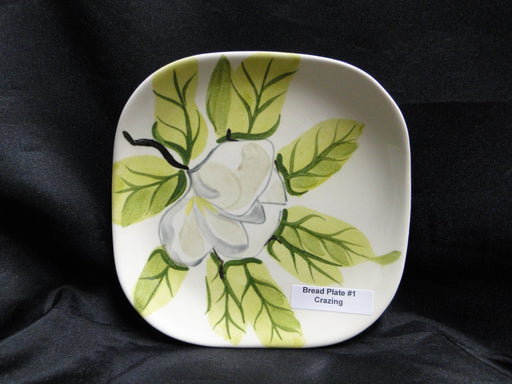 Red Wing Magnolia Chartreuse, MCM: Bread Plate (s), 6 1/8", Crazing