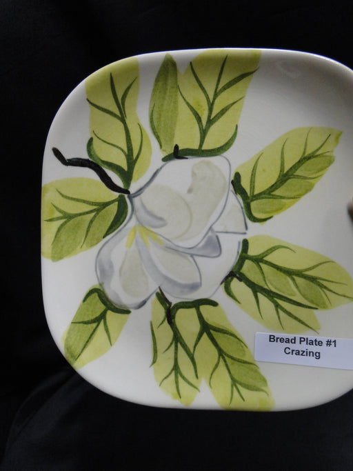 Red Wing Magnolia Chartreuse, MCM: Bread Plate (s), 6 1/8", Crazing