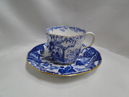 Royal Crown Derby Blue Mikado, Oriental: Cup & Saucer Set (s), 2 3/8", Crazing