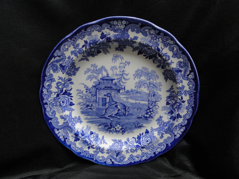 Spode Blue Room, Blue & White: Dinner Plate, 10 1/2", "The Kangaroo Enclosure"