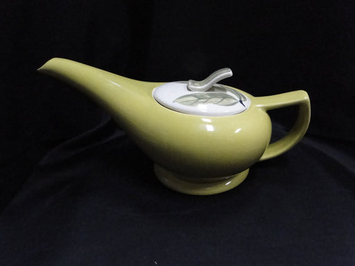 Red Wing Magnolia Chartreuse, MCM: Teapot & Lid, 5" Tall
