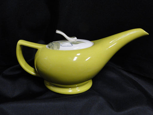 Red Wing Magnolia Chartreuse, MCM: Teapot & Lid, 5" Tall