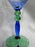 Czech Opus Handblown Multicolored Glass: Blue & Green Martini (s), 7 1/2"