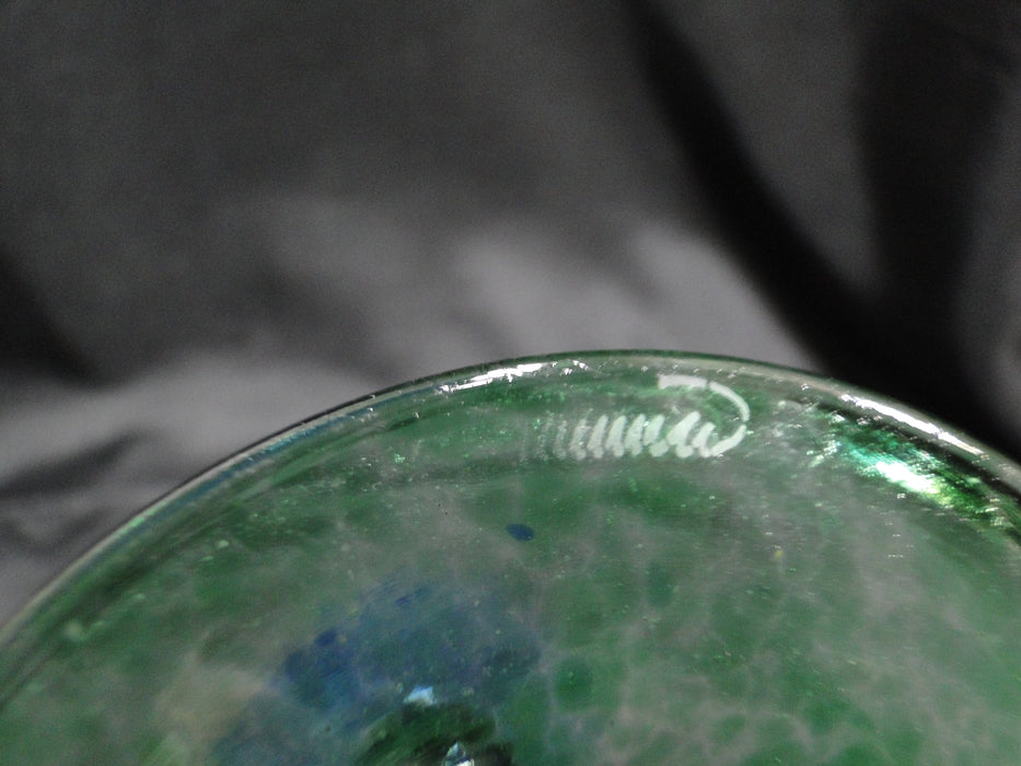 Czech Opus Handblown Multicolored Glass: Blue & Green Martini (s), 7 1/2"