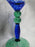 Czech Opus Handblown Multicolored Glass: Blue & Green Martini (s), 7 1/2"