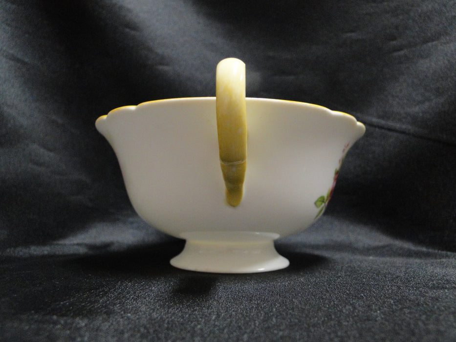Shelley Yellow Trim, Multicolored Florals: Cream Soup Bowl, 2 3/8" Tall