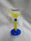 Czech Opus Handblown Multicolored Glass: Yellow & Blue Martini (s), 7 1/2"