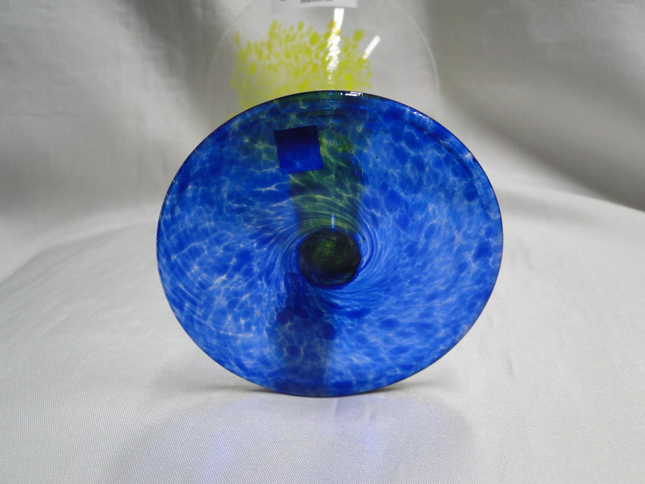 Czech Opus Handblown Multicolored Glass: Yellow & Blue Martini (s), 7 1/2"