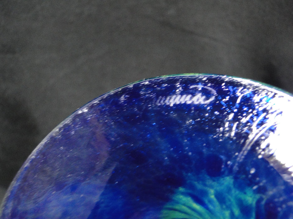 Czech Opus Handblown Multicolored Glass: Yellow & Blue Martini (s), 7 1/2"