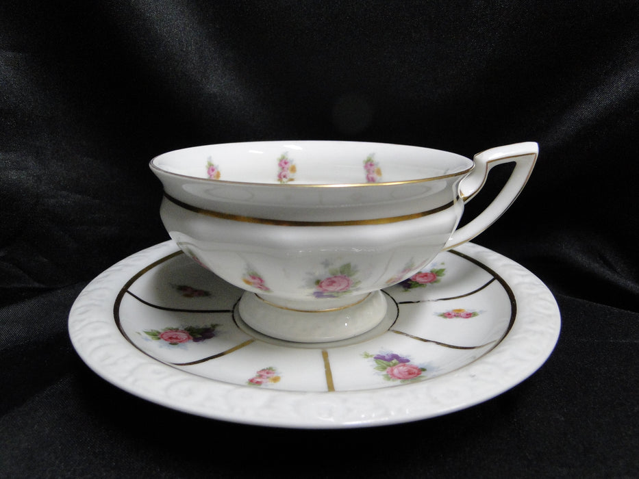 Rosenthal Florals, Gold Lines: Cup & Saucer Set (s), 2 1/8", Lines on S Only