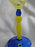 Czech Opus Handblown Multicolored Glass: Yellow & Blue Martini (s), 7 1/2"