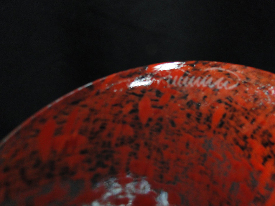 Czech Opus Handblown Multicolored Glass: White & Red Martini (s), 7 1/2"