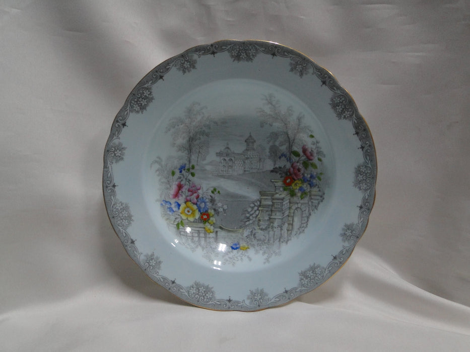 Aynsley Queen's Garden, Light Blue: Rim Soup Bowl (s), 8" x 1 5/8"