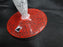 Czech Opus Handblown Multicolored Glass: White & Red Martini (s), 7 1/2"
