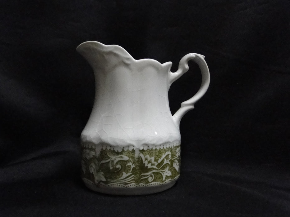 Meakin, J & G, Renaissance Green, Ironstone: Creamer / Cream Pitcher, Crazing