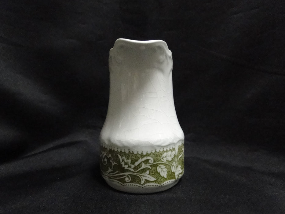 Meakin, J & G, Renaissance Green, Ironstone: Creamer / Cream Pitcher, Crazing