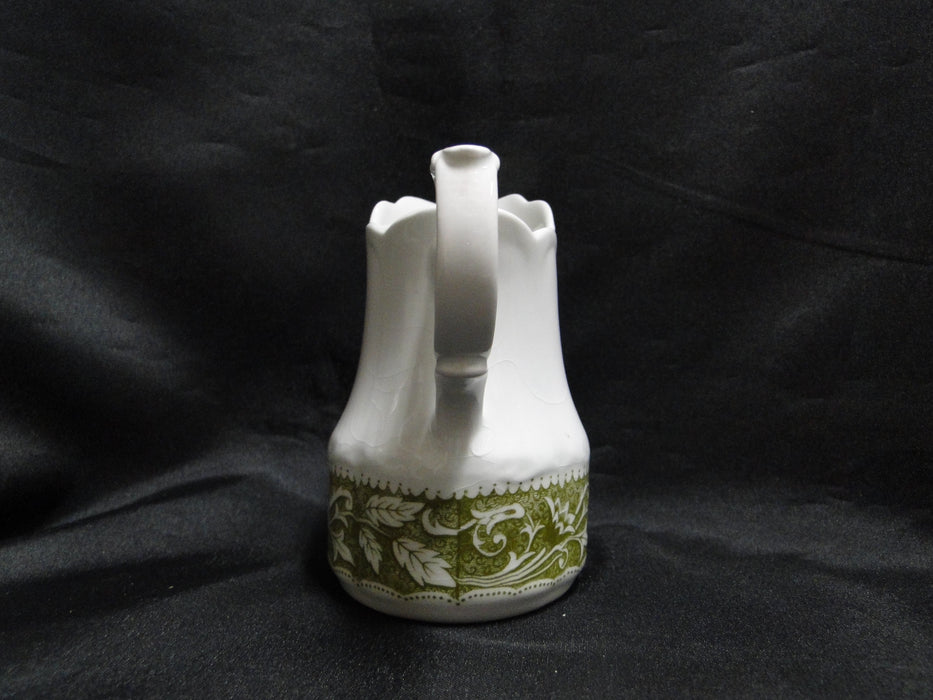 Meakin, J & G, Renaissance Green, Ironstone: Creamer / Cream Pitcher, Crazing