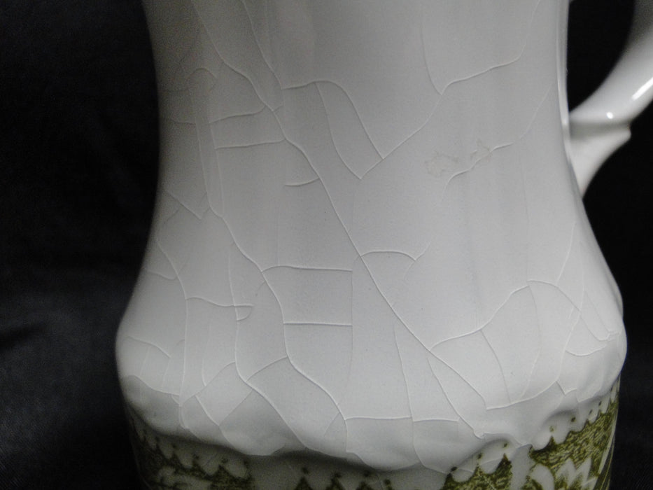 Meakin, J & G, Renaissance Green, Ironstone: Creamer / Cream Pitcher, Crazing