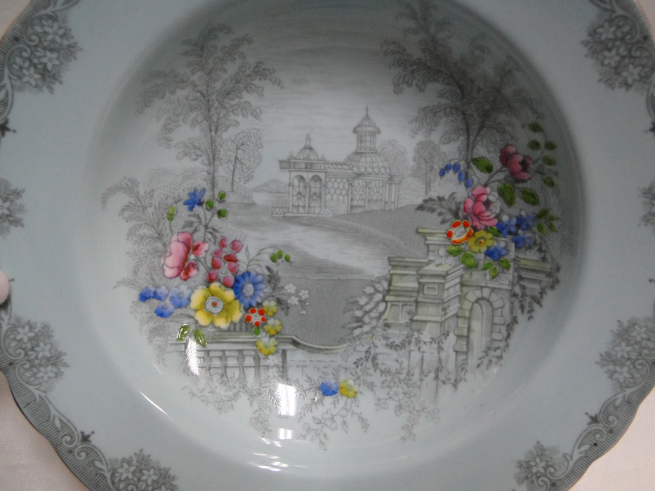 Aynsley Queen's Garden, Light Blue: Rim Soup Bowl (s), 8" x 1 5/8"