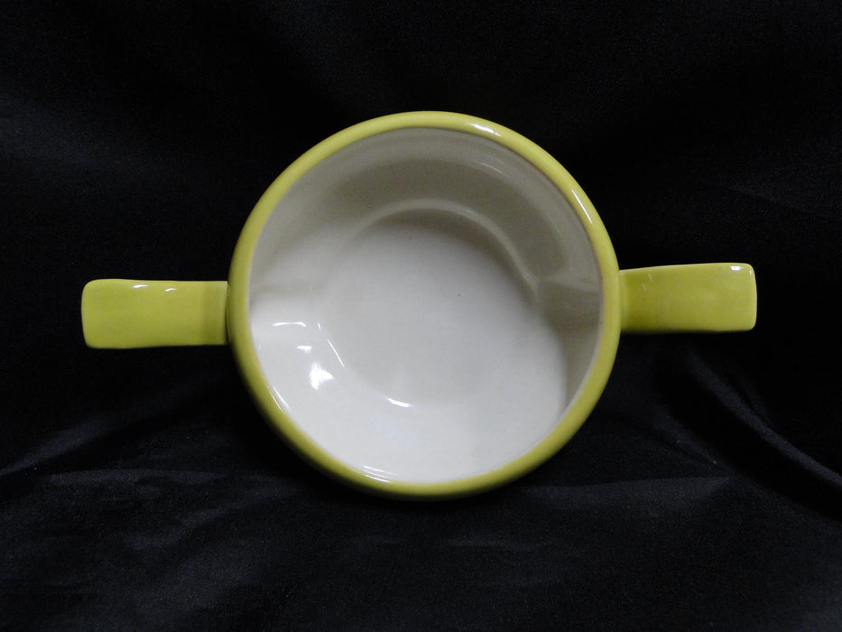 Red Wing Magnolia Chartreuse, MCM: Sugar Bowl & Lid, 3 1/8", Crazing, Discolor