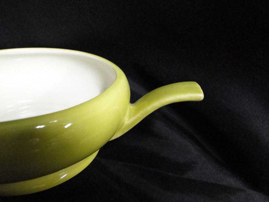 Red Wing Magnolia Chartreuse, MCM: Sugar Bowl & Lid, 3 1/8", Crazing, Discolor