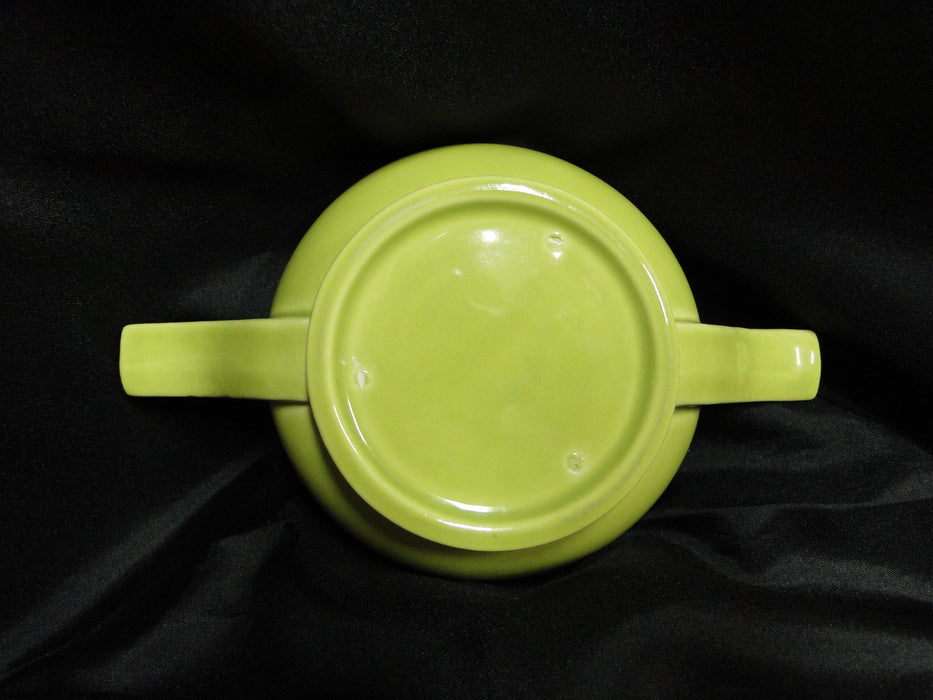 Red Wing Magnolia Chartreuse, MCM: Sugar Bowl & Lid, 3 1/8", Crazing, Discolor