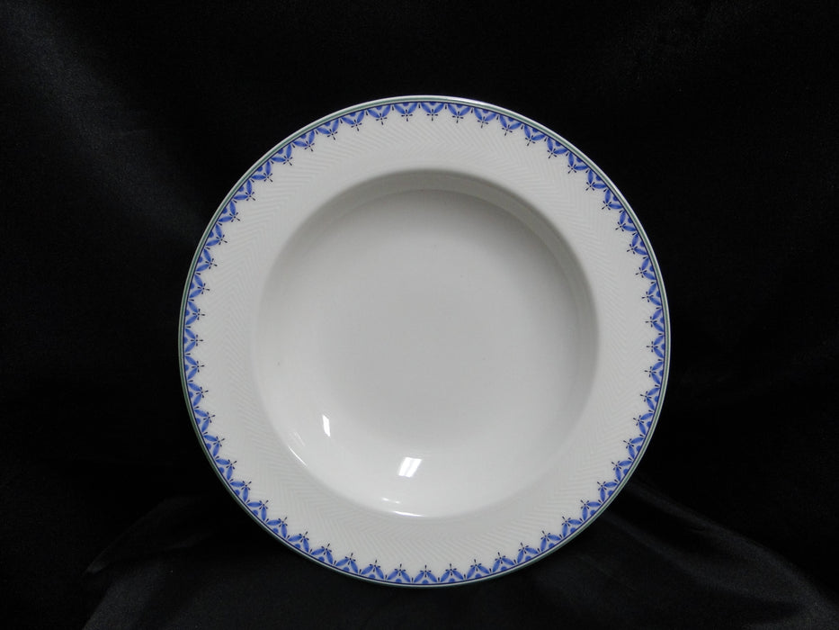 Villeroy & Boch Casa Look, Blue Leaves: Rim Soup Bowl (s), 9 1/8" x 1 3/8"