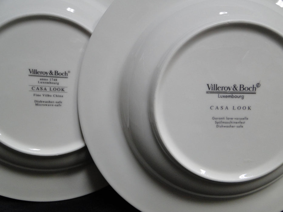 Villeroy & Boch Casa Look, Blue Leaves: Rim Soup Bowl (s), 9 1/8" x 1 3/8"
