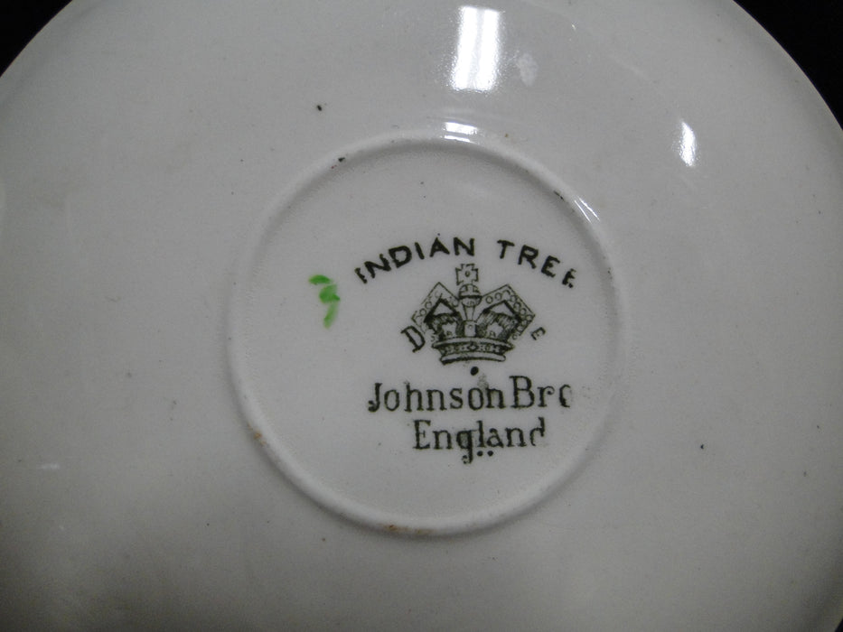 Johnson Brothers Indian Tree, Cream, Green Greek Key: Demitasse Cup & Saucer