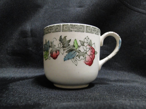 Johnson Brothers Indian Tree, Cream, Green Greek Key: Demitasse Cup & Saucer