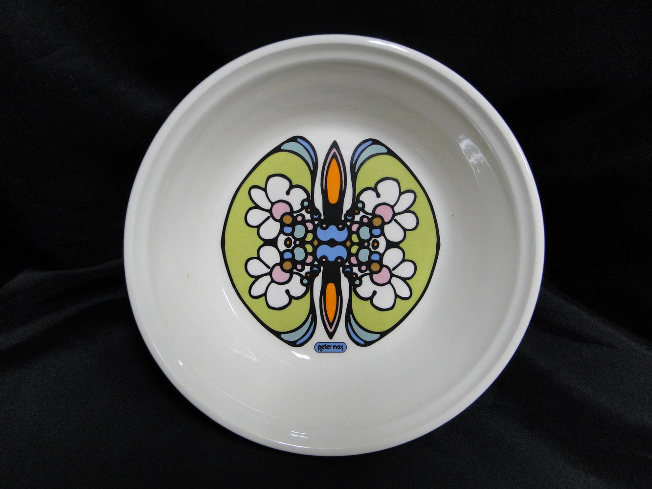 Iroquois Butterfly, Daisies, Peter Max: Coupe Soup Bowl (s), 7" x 1 7/8" Tall