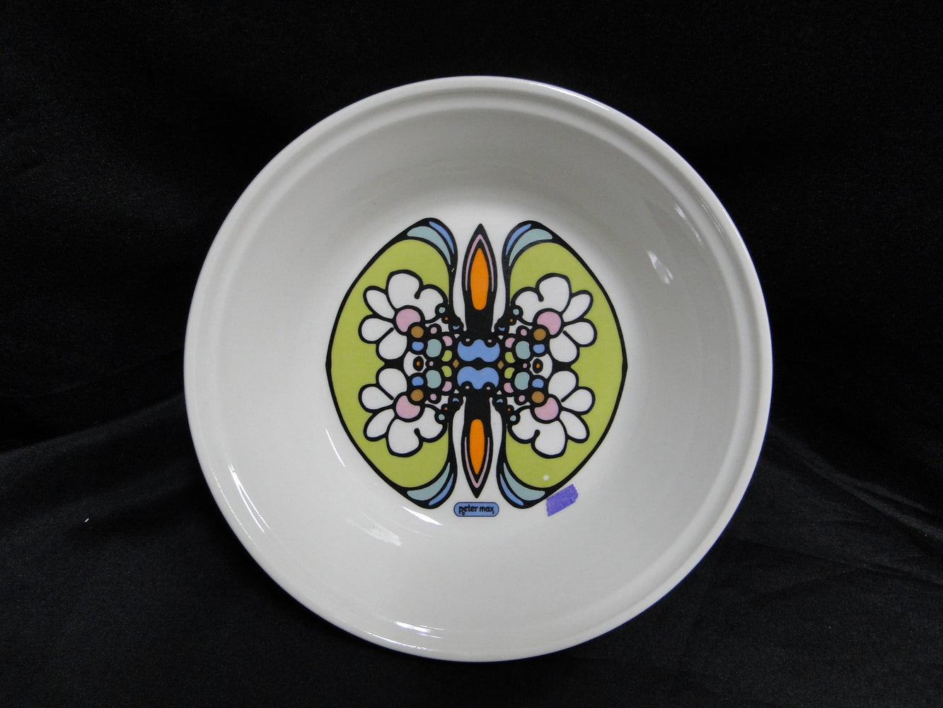 Iroquois Butterfly, Daisies, Peter Max: Coupe Soup Bowl, 7" x 1 7/8" Tall, As Is