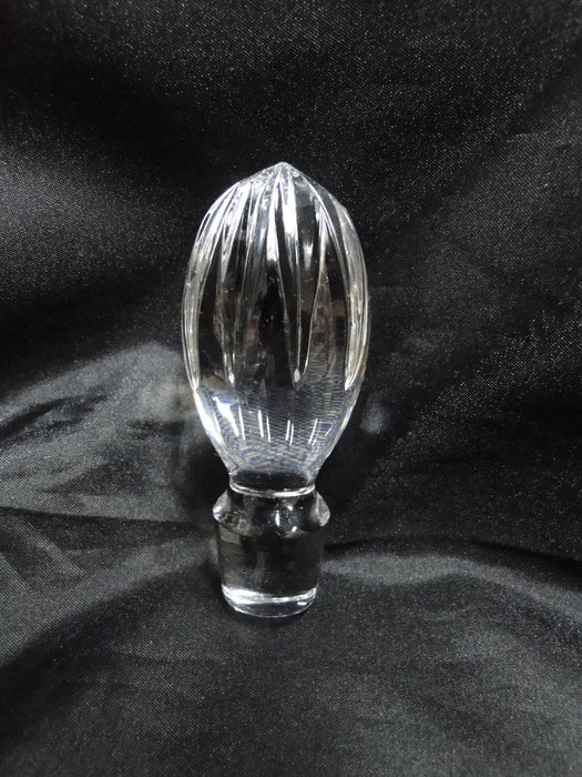 Wedgwood Crystal, Vertical & Criss Cross Cuts: Decanter & Stopper, 12 3/4" Tall