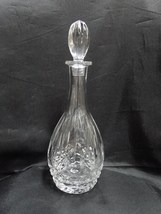 Wedgwood Crystal, Vertical & Criss Cross Cuts: Decanter & Stopper, 12 3/4" Tall