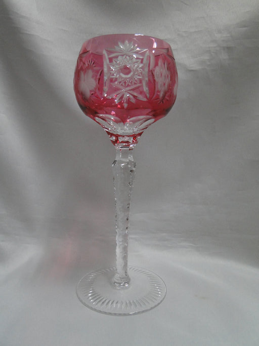 Nachtmann Traube, Grapes Cut to Clear: Cranberry Red Tall Wine Hock, 8 1/4"
