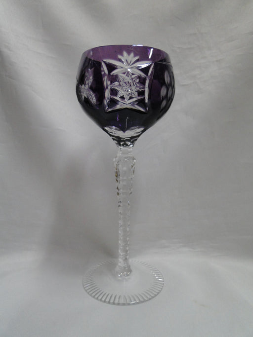 Bohemian Czech Grapes Cut to Clear: Amethyst Purple Wine Hock, 8 1/4", CR#125