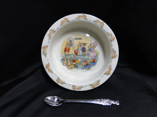 Royal Doulton Bunnykins: Rabbit Ticket Queue Bowl & Spoon Children's Set