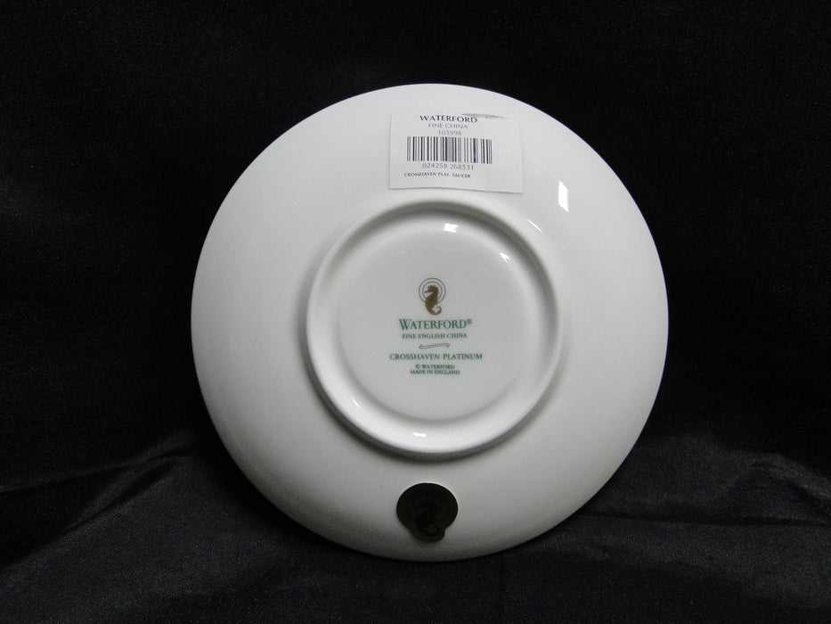 Waterford Crosshaven Platinum, Platinum Trellis: Cup & Saucer Set (s), 3 1/8"