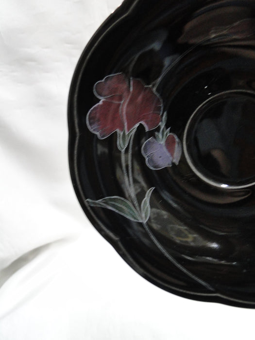 Mikasa Tango, Black w/ Florals, EJ702: 6 1/8" Saucer Only