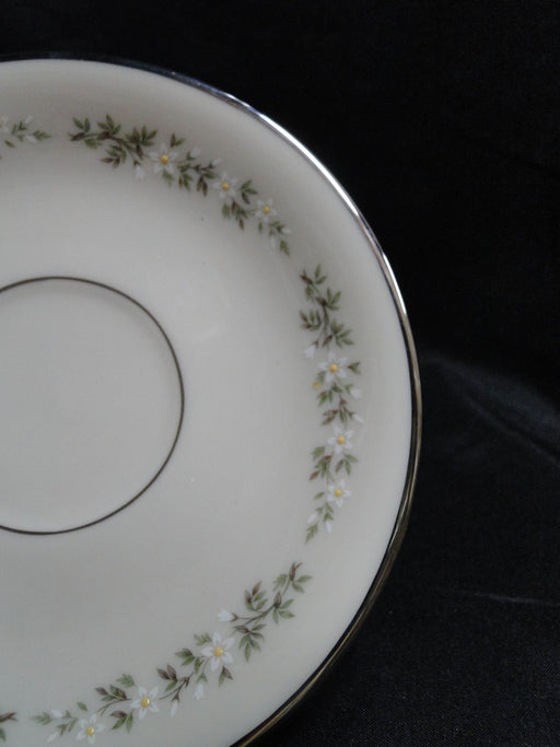 Lenox Brookdale, White Florals, Platinum Trim: 5 3/4" Saucer Only, No Cup