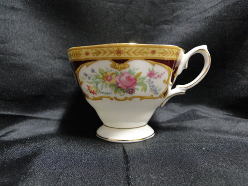 Royal Albert Lady Hamilton, Red, Florals: Footed Cup & Saucer Set (s), 2 3/4"