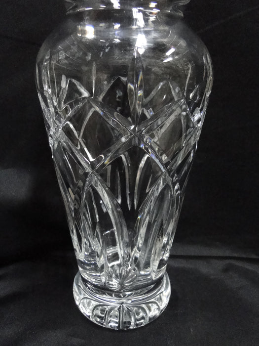 Marquis by Waterford Glenbrook, Vertical & "X" Cuts: Flower Vase, 10 1/8" Tall