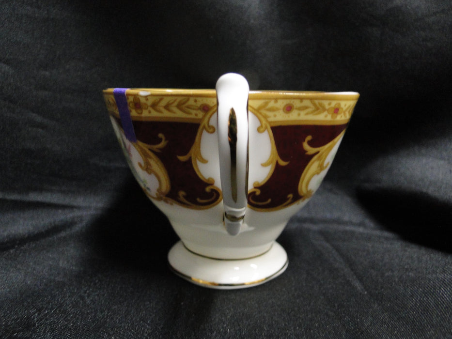 Royal Albert Lady Hamilton, Red, Florals: Footed Cup & Saucer Set, 2 3/4", As Is