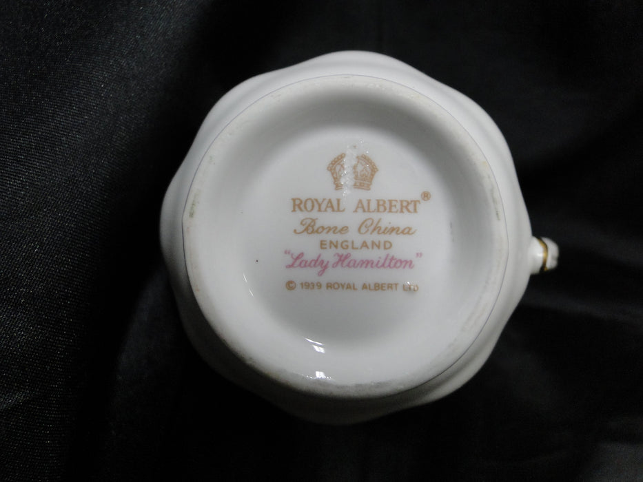 Royal Albert Lady Hamilton, Red, Florals: Mini Creamer / Cream Pitcher, 3 1/8"