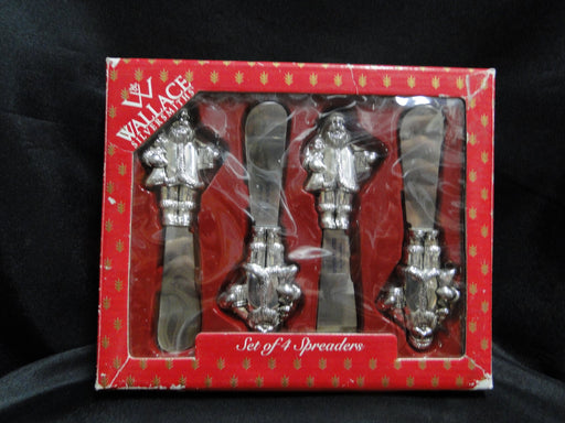 Wallace Silverplate: Set of Four Santa Claus Spreaders / Knives, 5 1/8", Box