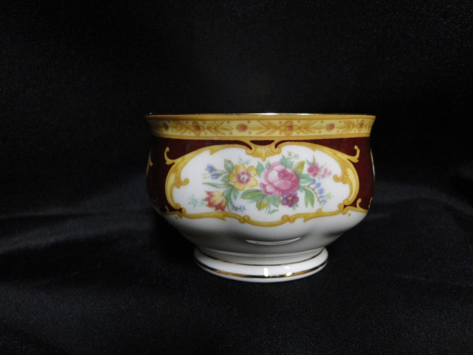 Royal Albert Lady Hamilton, Red, Florals: Mini Open Sugar Bowl, 2 1/8"