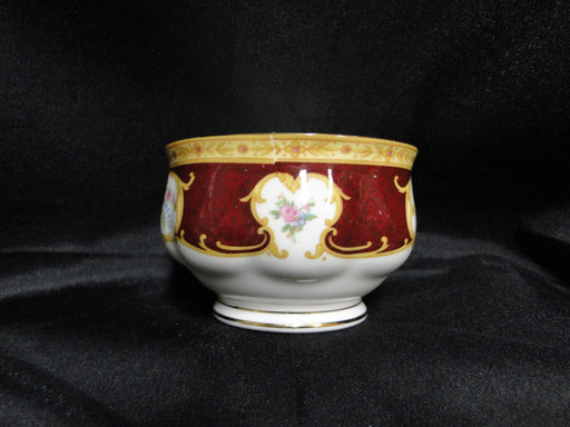 Royal Albert Lady Hamilton, Red, Florals: Mini Open Sugar Bowl, 2 1/8"